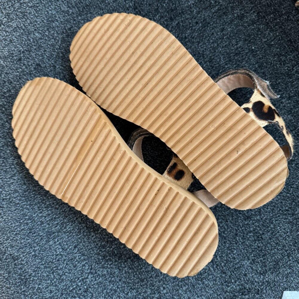 Madewell Calf Hair Leopard and Spot Platform Sandal - Picture 5 of 5